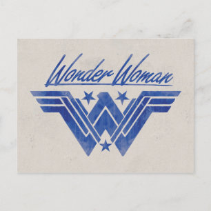 Wonder Woman Stacked Stars Symbol Postcard