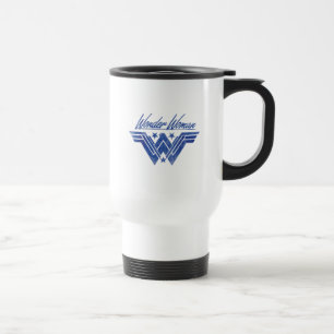 Wonder Woman Stacked Stars Symbol Travel Mug