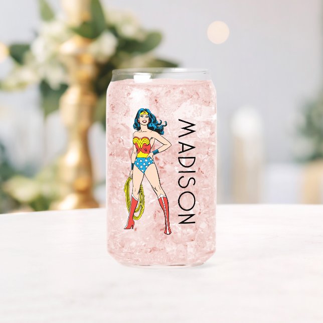 Wonder Woman Standing | Add Your Name Can Glass (Insitu (Wedding))
