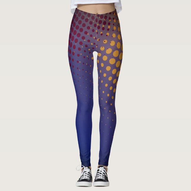 Wonder Woman-style Halftone Comic Book Leggings (Front)