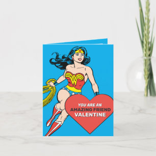 Wonder Woman Super Friend   Valentine's Day Note Card