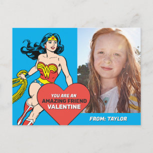 Wonder Woman Super Friend   Valentine's Day Postcard