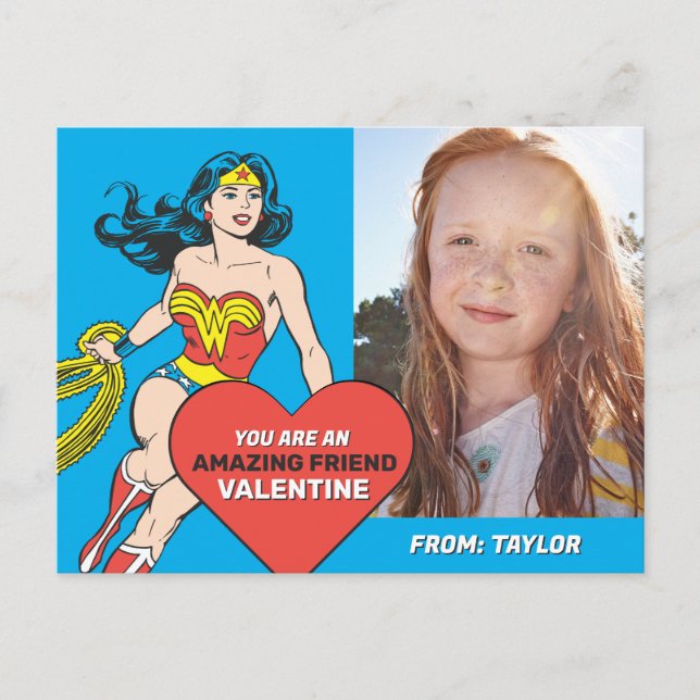 Wonder Woman Super Friend | Valentine's Day Postcard (Front)