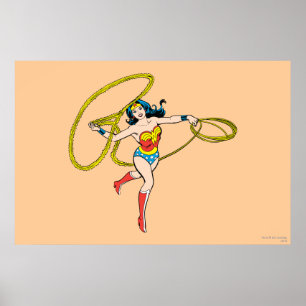 Wonder Woman Swinging Lasso Poster
