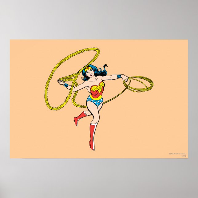 Wonder Woman Swinging Lasso Poster (Front)