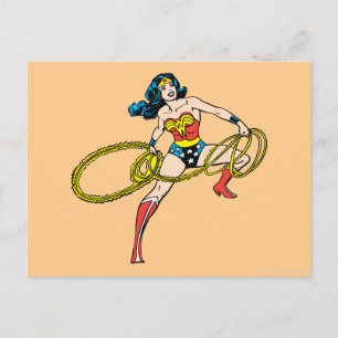 Wonder Woman Swinging Lasso Right Postcard