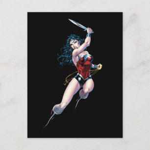 Wonder Woman Swinging Sword Postcard