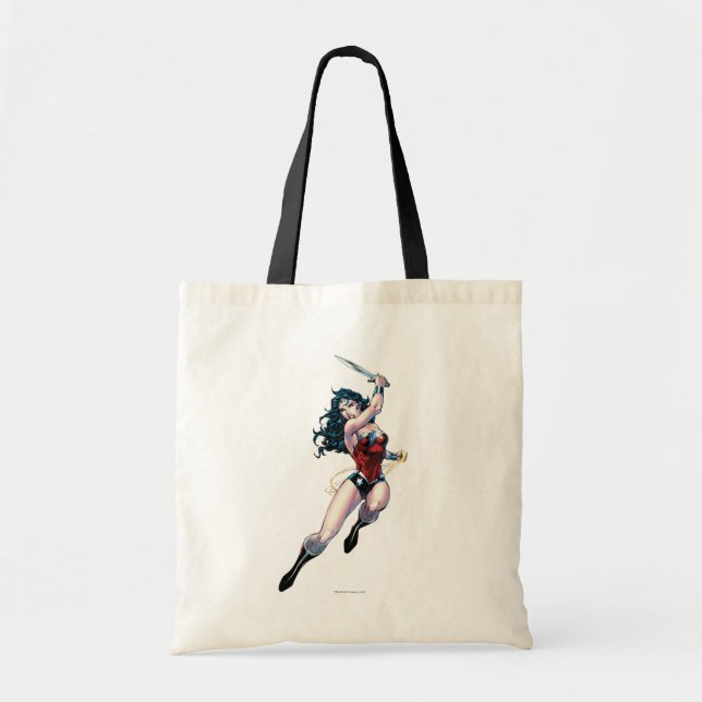 Wonder Woman Swinging Sword Tote Bag (Front)