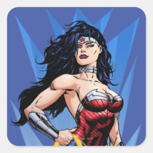 Wonder Woman & Sword Square Sticker
