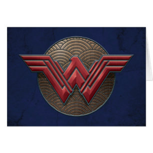 Wonder Woman Symbol Over Concentric Circles
