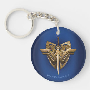 Wonder Woman Symbol With Sword of Justice Key Ring