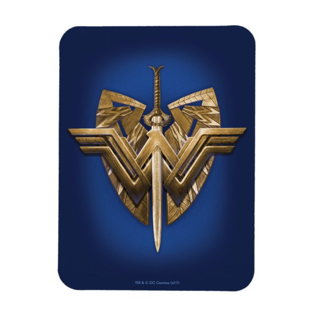 Wonder Woman Symbol With Sword of Justice Magnet (Vertical)