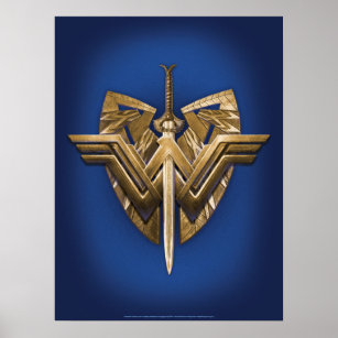 Wonder Woman Symbol With Sword of Justice Poster
