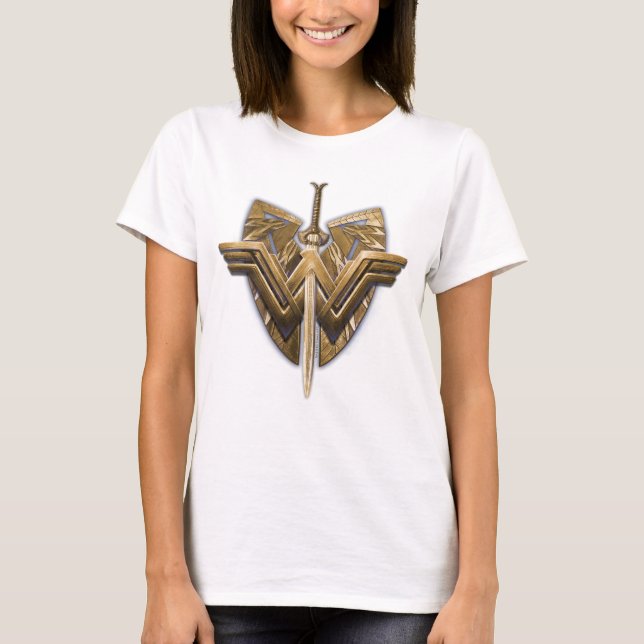 Wonder Woman Symbol With Sword of Justice T-Shirt (Front)