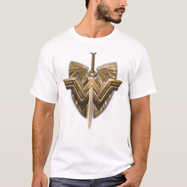 Wonder Woman Symbol With Sword of Justice T-Shirt (Front)