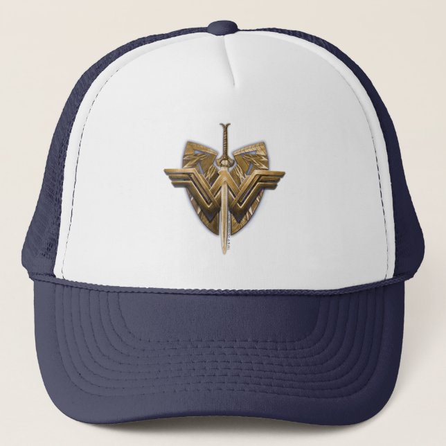 Wonder Woman Symbol With Sword of Justice Trucker Hat (Front)
