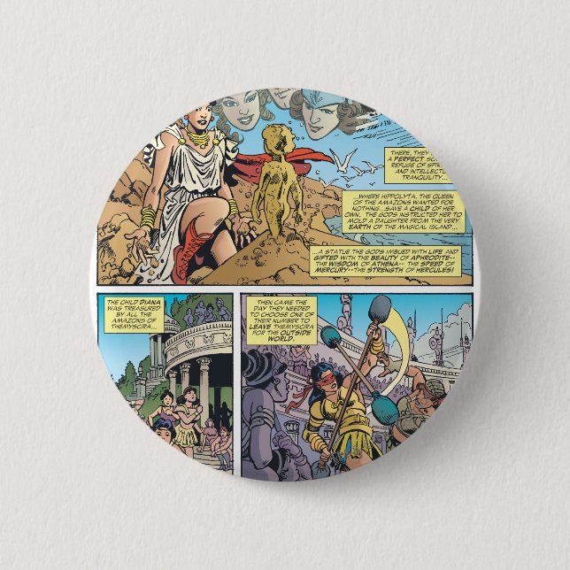 Wonder Woman Themyscira 6 Cm Round Badge (Front)