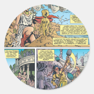 Wonder Woman Themyscira Classic Round Sticker