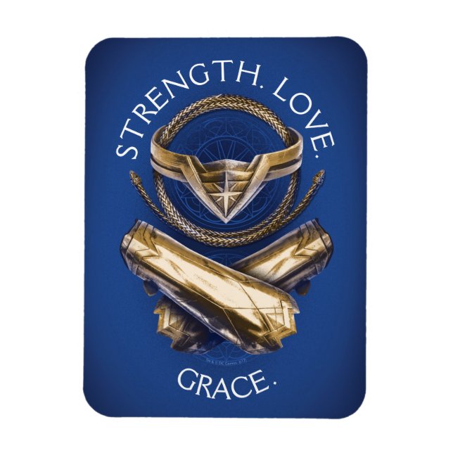 Wonder Woman Tiara, Lasso, and Bracelets Magnet (Vertical)