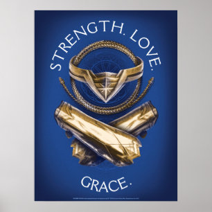 Wonder Woman Tiara, Lasso, and Bracelets Poster