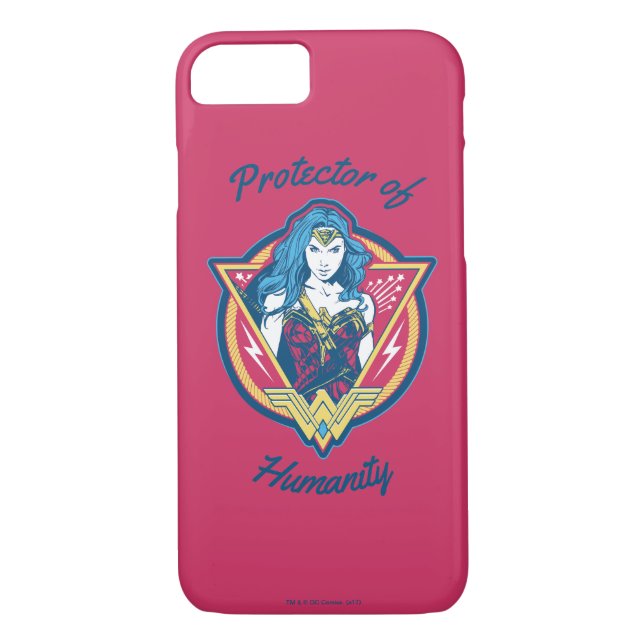Wonder Woman Tri-Colour Graphic Template Case-Mate iPhone Case (Back)