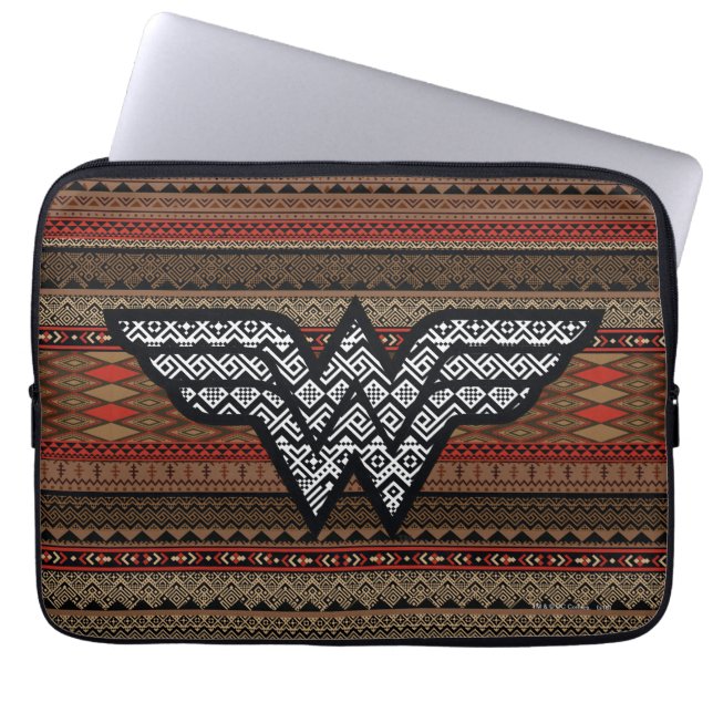Wonder Woman Tribal Pattern Laptop Sleeve (Front)
