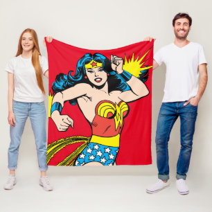 Wonder Woman Twist with Glowing Cuffs Fleece Blanket
