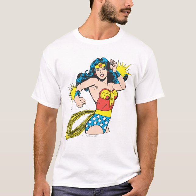 Wonder Woman Twist with Glowing Cuffs T-Shirt (Front)