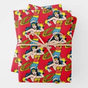 Wonder Woman Twist with Glowing Cuffs Wrapping Paper Sheet