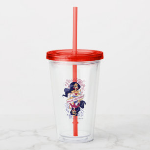 Wonder Woman Unmask Your Powers Acrylic Tumbler