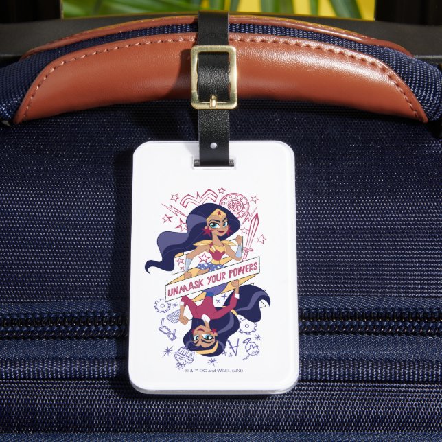 Wonder Woman Unmask Your Powers Luggage Tag (Front Insitu 2)