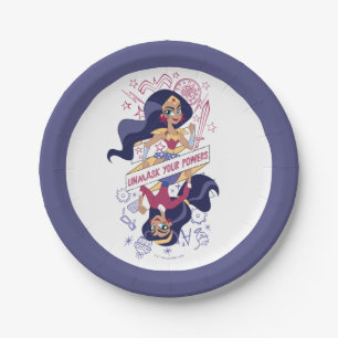 Wonder Woman Unmask Your Powers Paper Plate