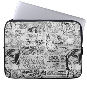 Wonder Woman Vintage Comic Pattern Laptop Sleeve