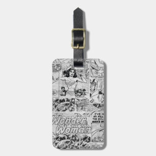 Wonder Woman Vintage Comic Pattern Luggage Tag