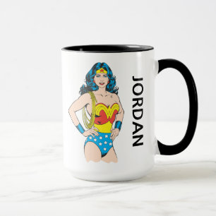 Wonder Woman   Vintage Pose   Add Your Name Mug
