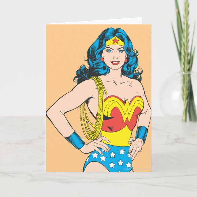 Wonder Woman | Vintage Pose with Lasso Card (Front)