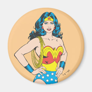 Wonder Woman   Vintage Pose with Lasso Magnet