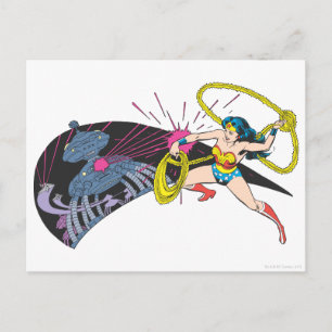 Wonder Woman vs Robot Postcard