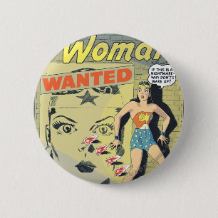 Wonder Woman Wanted 6 Cm Round Badge