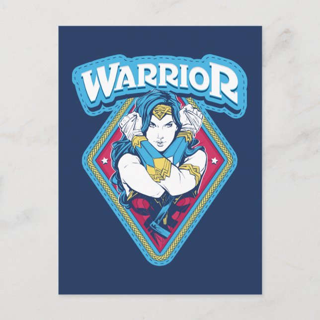 Wonder Woman Warrior Graphic Postcard (Front)