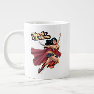 Wonder Woman Wearing Cape Large Coffee Mug
