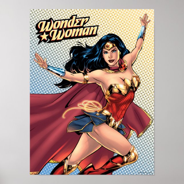 Wonder Woman Wearing Cape Poster (Front)