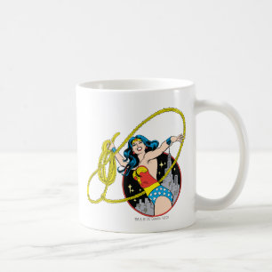 Wonder Woman with City Background Coffee Mug