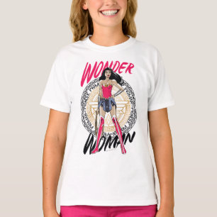 Wonder Woman With Greek Tribal Emblem T-Shirt