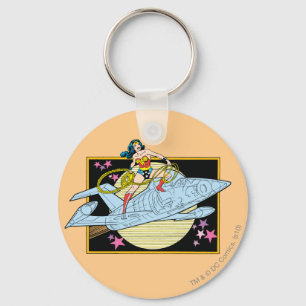 Wonder Woman with Jet Key Ring