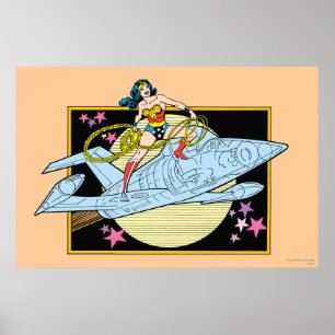 Wonder Woman with Jet Poster