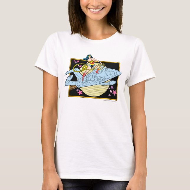 Wonder Woman with Jet T-Shirt (Front)