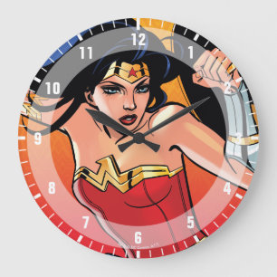Wonder Woman With Sword - Join The Fight Large Clock