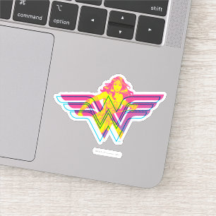 Wonder Woman Yellow-Pink Comic Art Logo