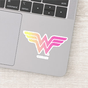 Wonder Woman Yellow-Pink Halftone Gradient Logo